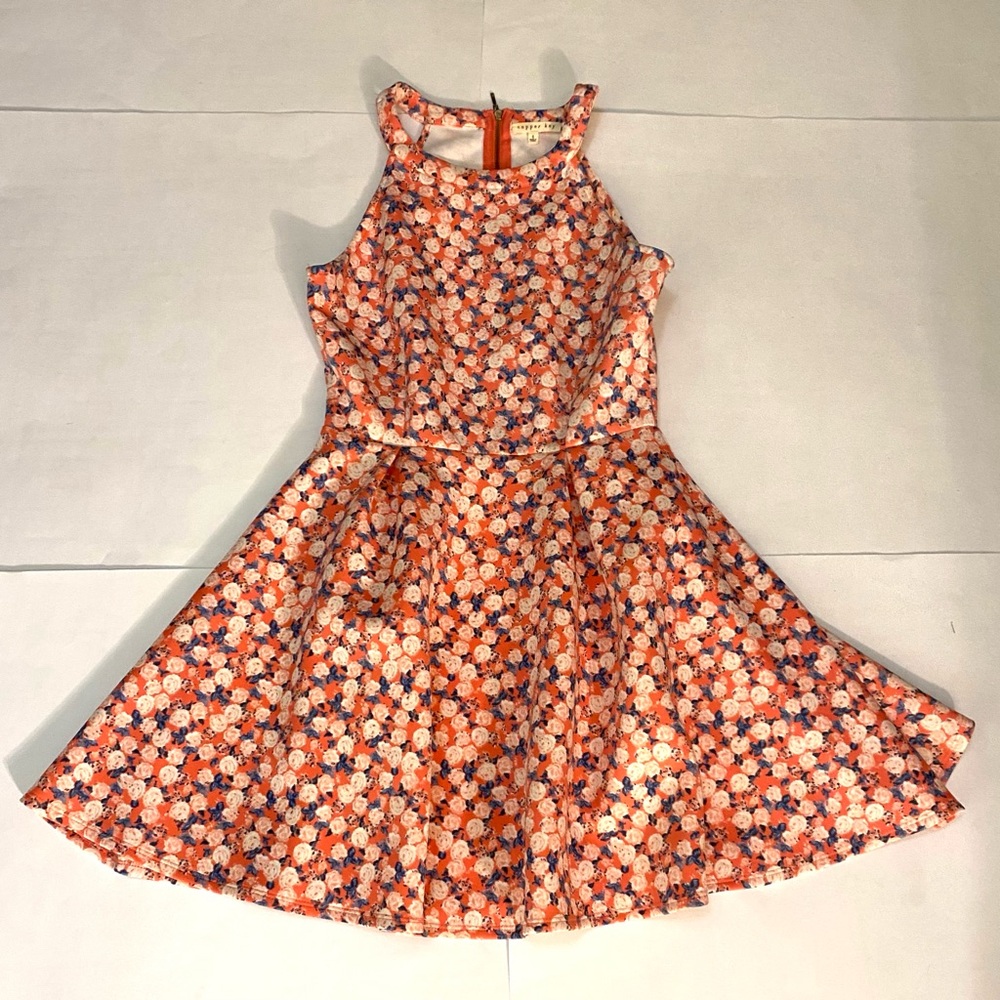 Floral Sleeveless Dress. Pink and Blue - Picture 4 of 17